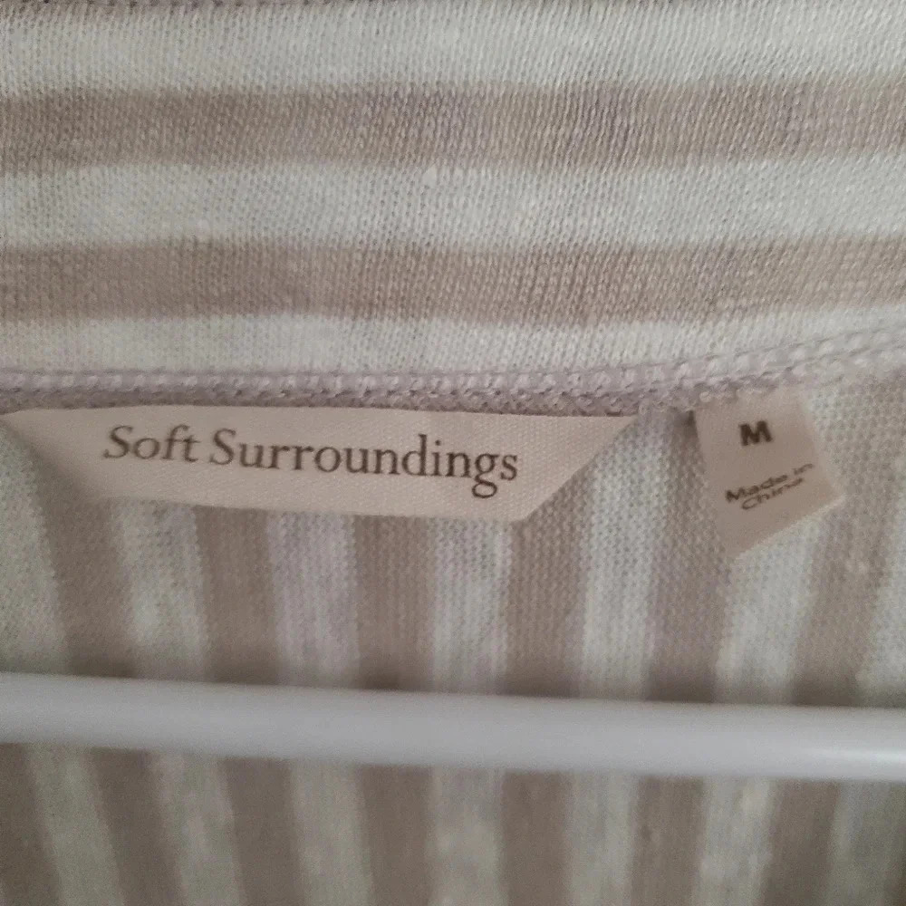 SOFT SURROUNDINGS STRIPED CARDIGAN, SIZE MEDIUM - Picture 6 of 6